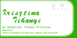 krisztina tihanyi business card